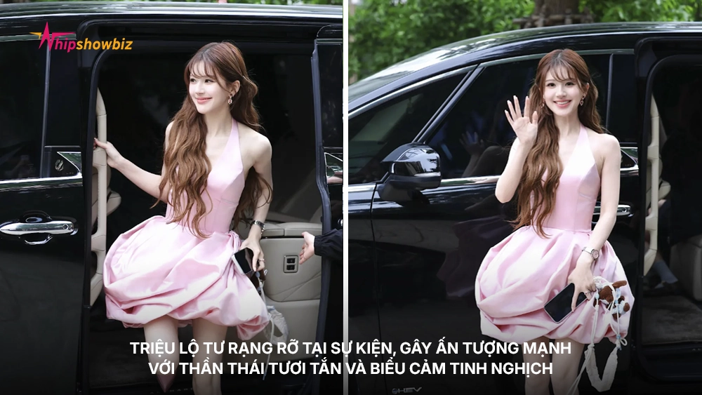 Triệu Lộ Tư rạng rỡ tại sự kiện, gây ấn tượng mạnh với thần thái tươi tắn và biểu cảm tinh nghịch