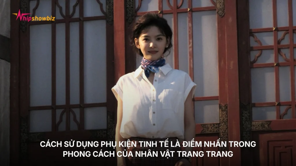 Cách sử dụng phụ kiện tinh tế là điểm nhấn trong phong cách của nhân vật Trang Trang