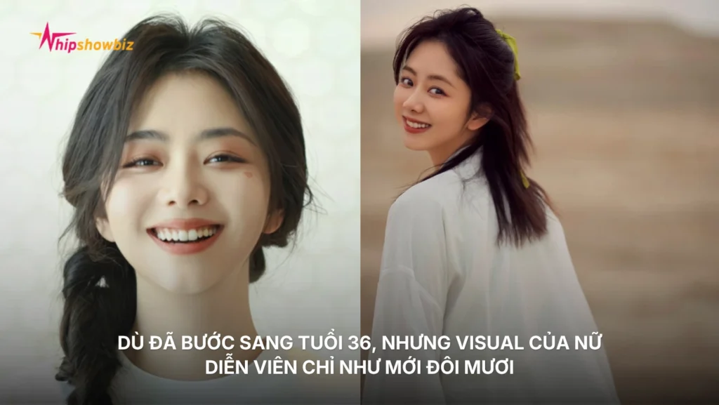 Kiểu tóc đuôi ngựa và váy trắng hở vai là công thức giữ trẻ quen thuộc của Đàm Tùng Vận
