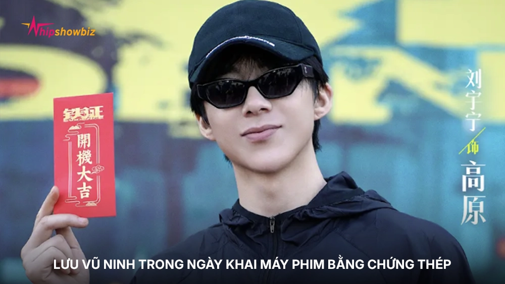 Lưu Vũ Ninh trong ngày khai máy phim Bằng Chứng Thép